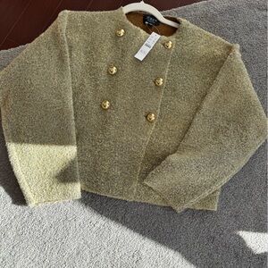 Brand new never worn gold cardigan.